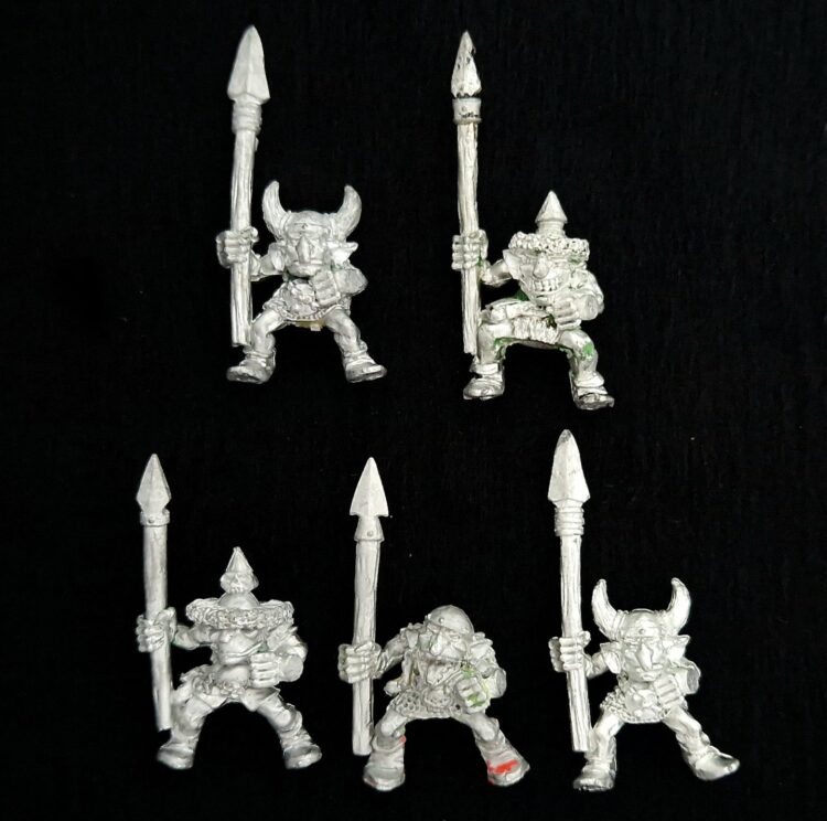 A photo of Orcs and Goblins Wolf Riders Warhammer miniatures