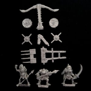 A photo of a Orcs and Goblins Spear Chukka Warhammer miniature