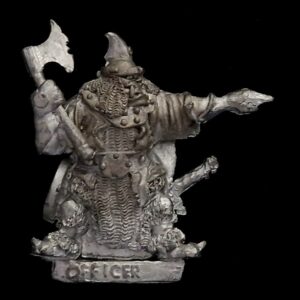 A photo of a Orcs and Goblins Eeza Ugezod's Mother Crushers Officer Warhammer miniature