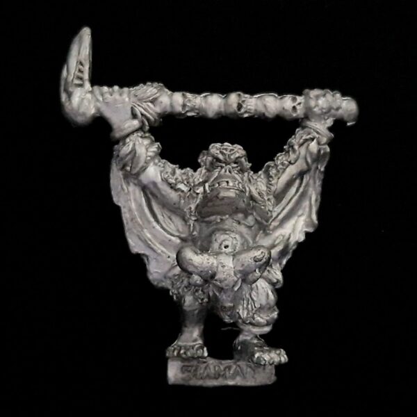 A photo of a Orcs and Goblins Savage Orc Shaman Warhammer miniature