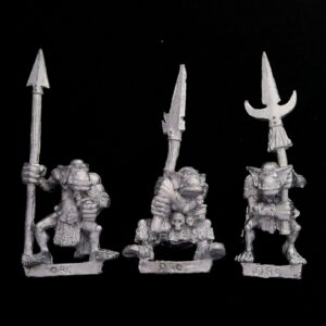 A photo of Orcs and Goblins Big Un's Spearmen Warhammer miniatures