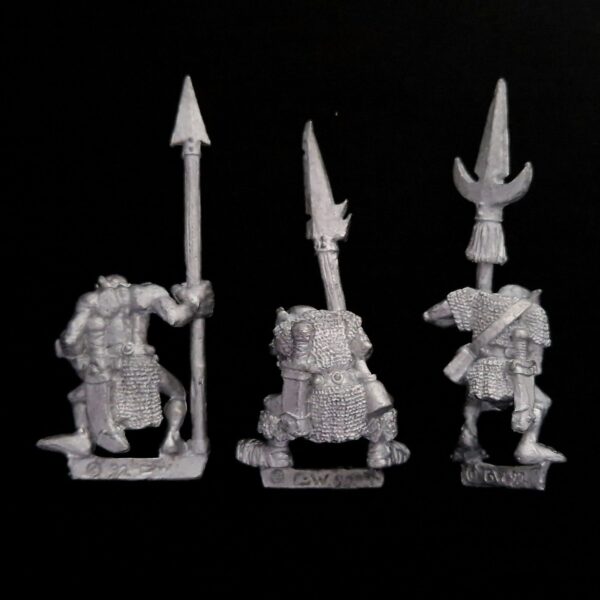 A photo of Orcs and Goblins Big Un's Spearmen Warhammer miniatures