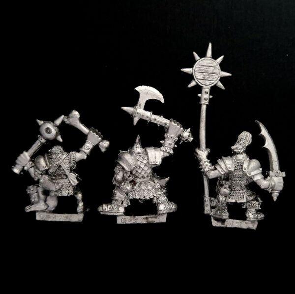A photo of Orcs and Goblins Orc Warriors Command Warhammer miniatures
