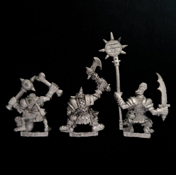 A photo of Orcs and Goblins Orc Warriors Command Warhammer miniatures