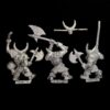 A photo of Orcs and Goblins Black Orcs Command Warhammer miniatures