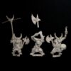 A photo of Orcs and Goblins Black Orcs Command Warhammer miniatures