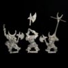 A photo of Orcs and Goblins Black Orcs Command Warhammer miniatures