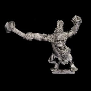 A photo of a Orcs and Goblins Savage Orcs Big Boss Warhammer miniature