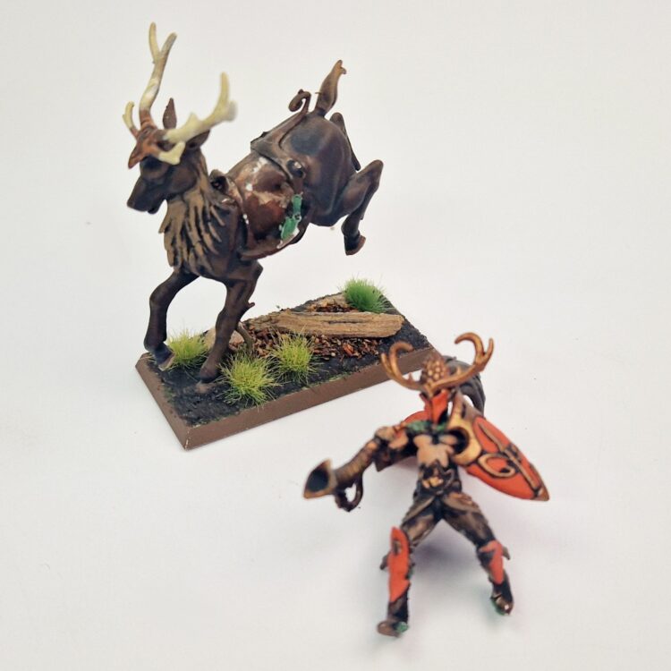 A photo of Wood Elves Wild Riders Warhammer miniatures