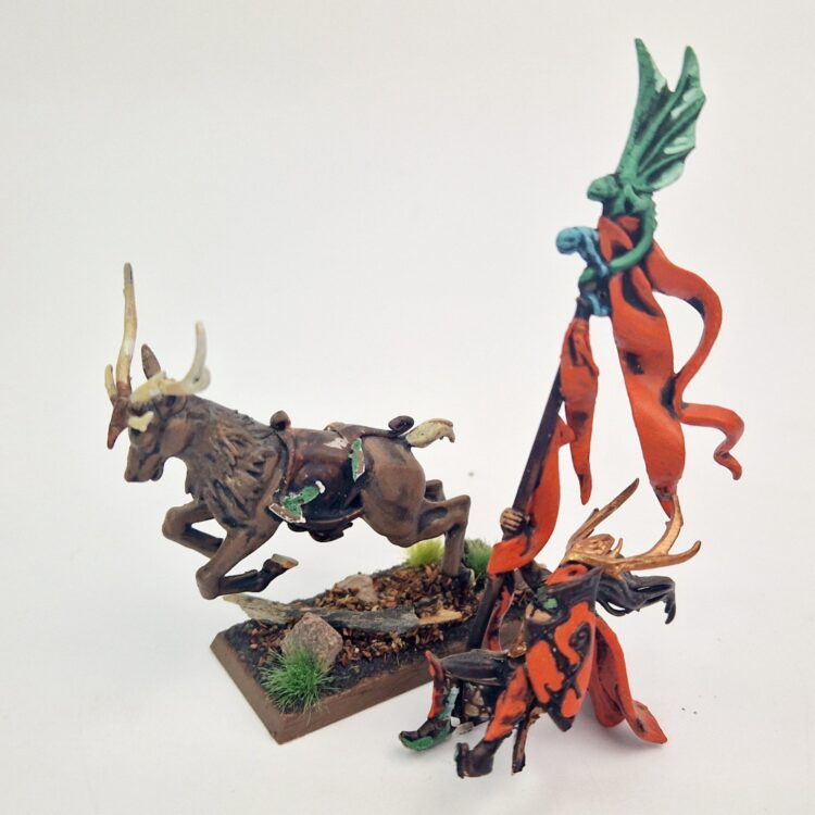 A photo of Wood Elves Wild Riders Warhammer miniatures