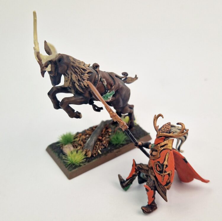 A photo of Wood Elves Wild Riders Warhammer miniatures