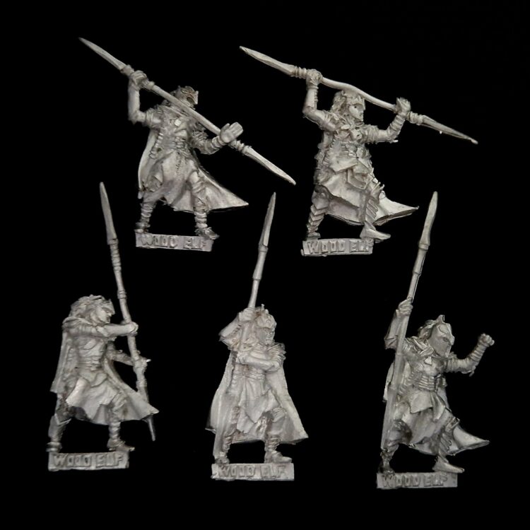 A photo of Wood Elves Eternal Guard Warhammer miniatures