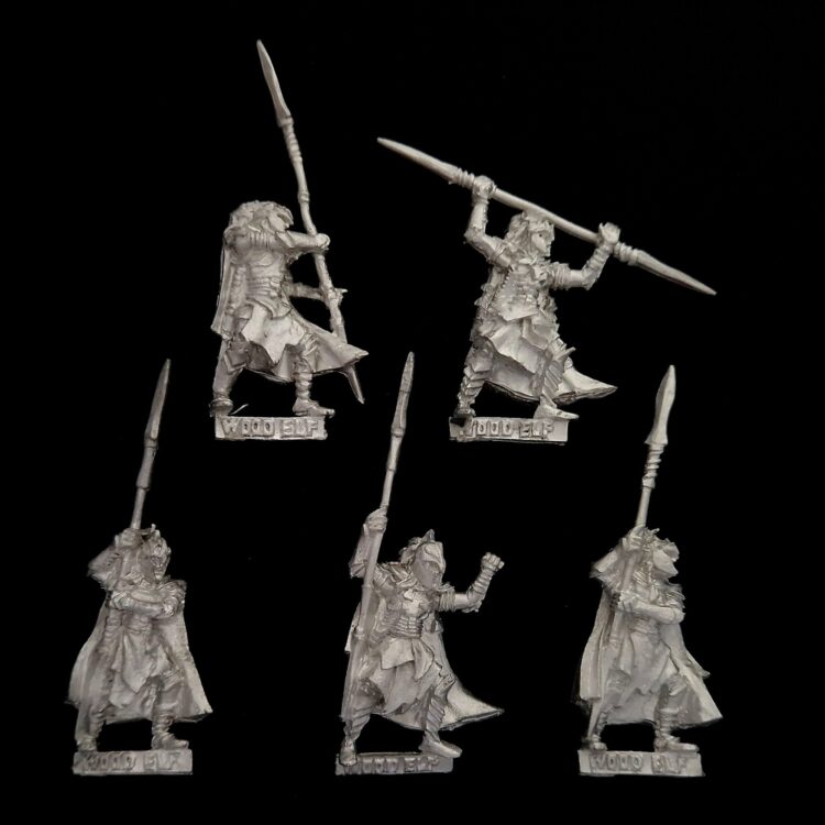 A photo of Wood Elves Eternal Guard Warhammer miniatures