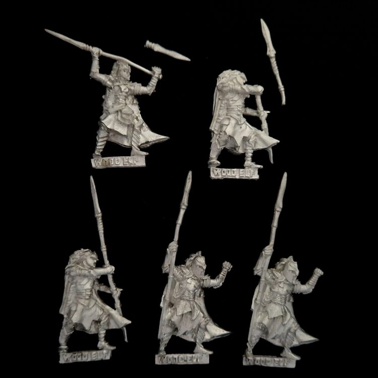 A photo of Wood Elves Eternal Guard Warhammer miniatures