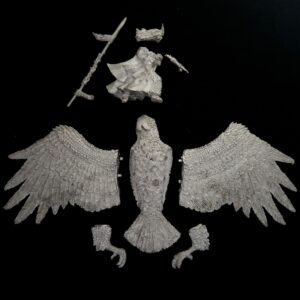 A photo of a Wood Elves Lord on Great Eagle Warhammer miniature