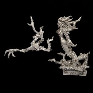 A photo of a Wood Elves Drycha Warhammer miniature