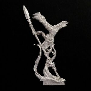 A photo of a Wood Elves Wardancer Shadow Coil Warhammer miniature