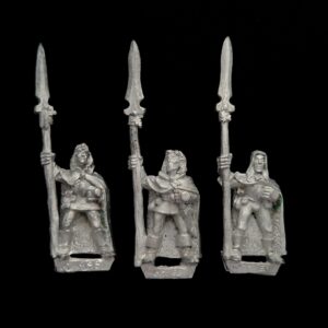 A photo of Wood Elves Glade Guard Spearmen Warhammer miniatures