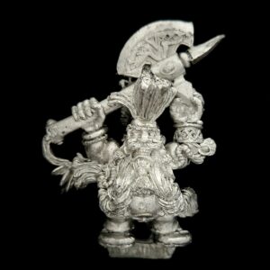 A photo of a Dwarf Dragon Slayer Warhammer miniature