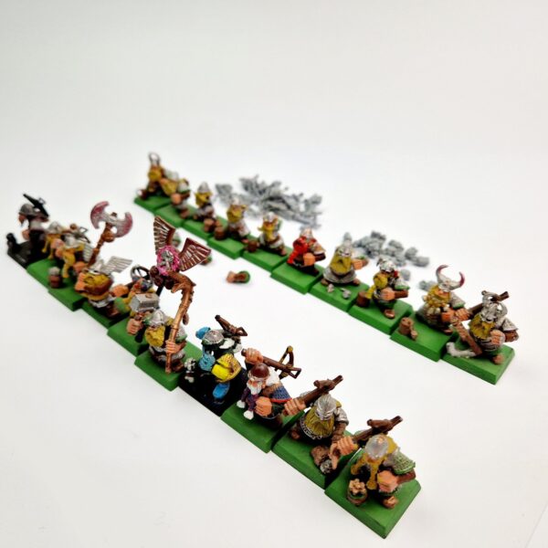 A photo of Dwarf Warriors Warhammer miniatures