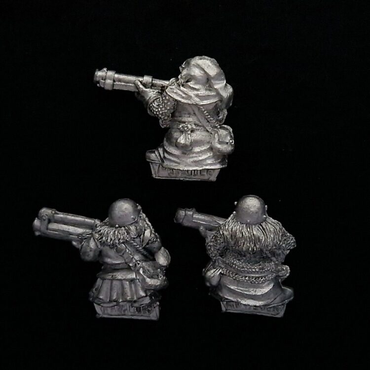 A photo of Dwarf Thunderers Warhammer miniatures