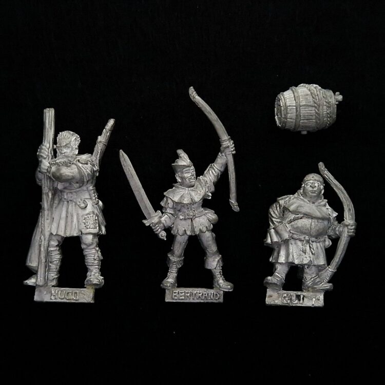 A photo of Bretonnia Bertrand the Brigand and Comrades Warhammer miniatures