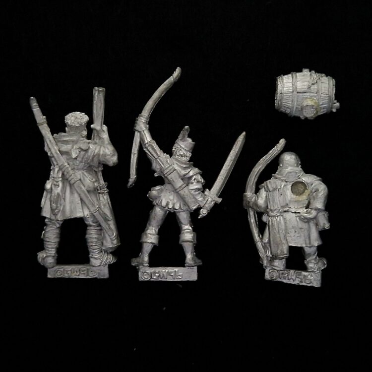 A photo of Bretonnia Bertrand the Brigand and Comrades Warhammer miniatures