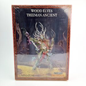 A photo of a Wood Elves Treeman Ancient Warhammer miniature