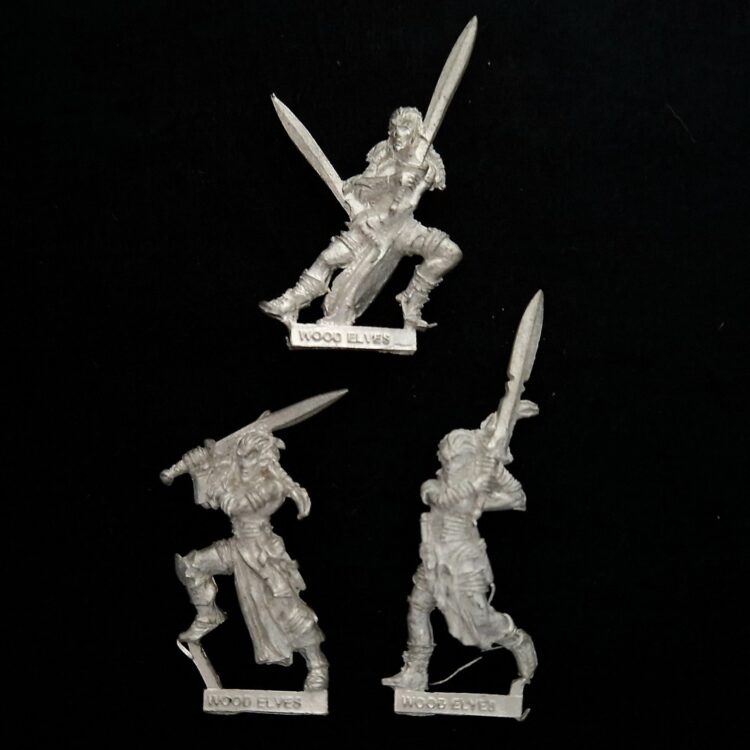 A photo of Wood Elves Wardancers Warhammer miniatures