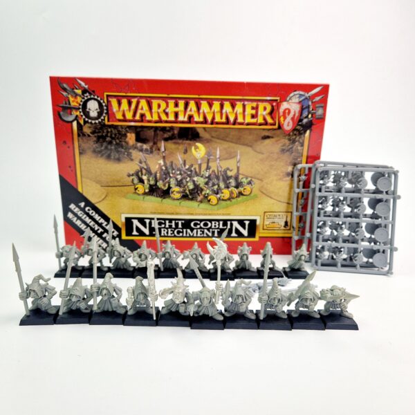 A photo of Orcs and Goblins Night Goblins Regiment Warhammer miniatures