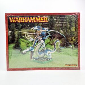 A photo of a High Elves Dragonlord Prince Imrik Warhammer miniature