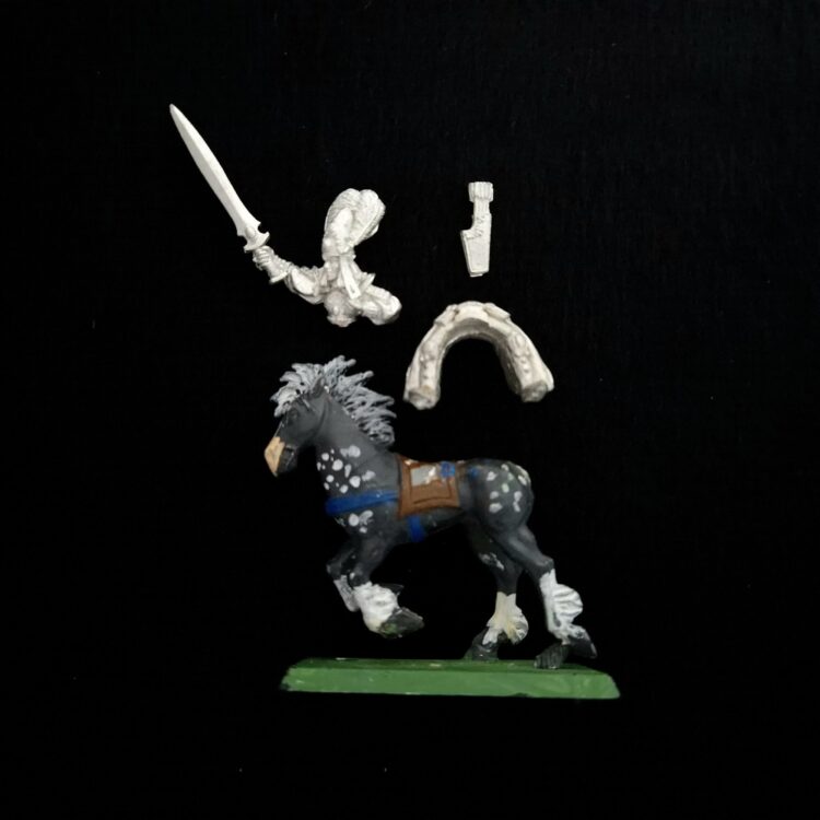 A photo of a High Elves Ellyrian Reavers Champion Warhammer Miniature