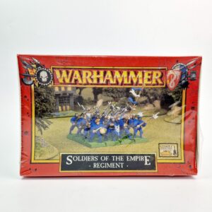 A photo of The Empire Soldiers Regiment Warhammer miniatures
