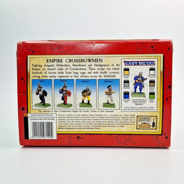 A photo of The Empire Crossbowmen Regiment Warhammer miniatures