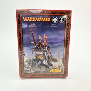 A photo of a The Empire Kurt Helborg Warhammer miniature