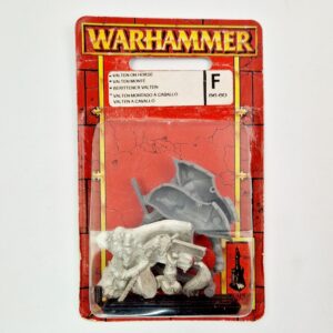 A photo of a The Empire Valten Chosen of Sigmar on Horse Warhammer miniature