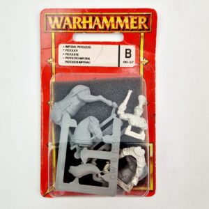 A photo of a The Empire Imperial Pistolier Warhammer miniature