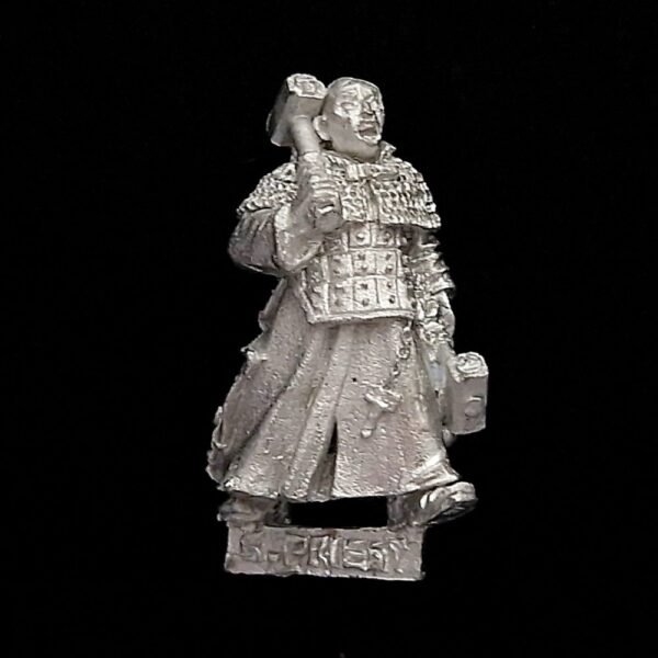 A photo of a The Empire Warrior Priest on Foot Warhammer miniature