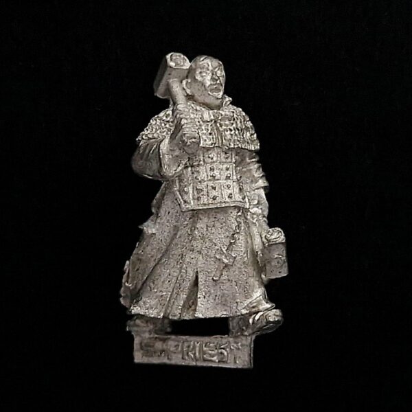 A photo of a The Empire Warrior Priest on Foot Warhammer miniature