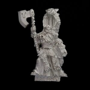 A photo of a The Empire Warrior Priest Ulric on foot Warhammer miniature