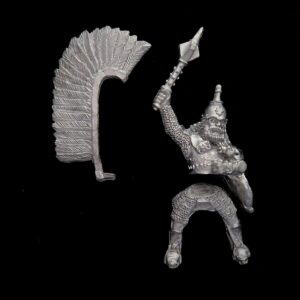 A photo of a The Empire Kislev Winged Lancer Champion Warhammer miniature