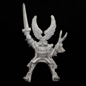 A photo of a The Empire Reiksguard Captain Kurt Helborg Warhammer miniature