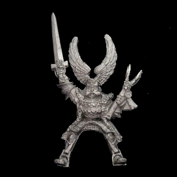 A photo of a The Empire Reiksguard Captain Kurt Helborg Warhammer miniature