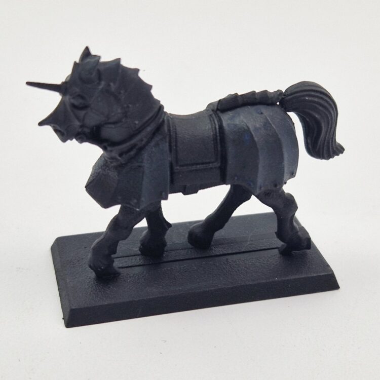 A photo of a The Empire Reiksguard Captain Kurt Helborg Warhammer miniature