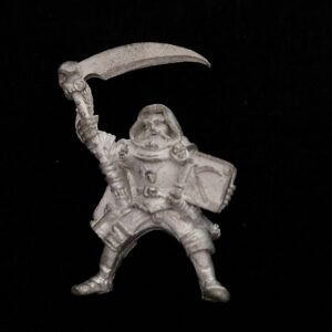 A photo of a The Empire Mounted Amethyst Battle Wizard Warhammer miniature