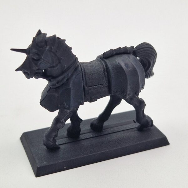 A photo of a The Empire Mounted Amethyst Battle Wizard Warhammer miniature