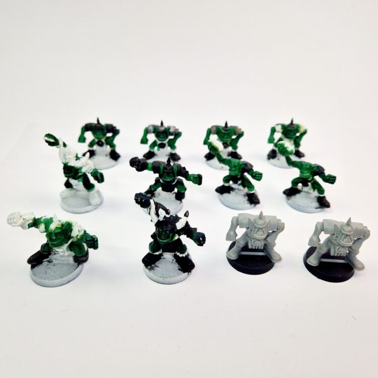 A photo of Blood Bowl miniatures