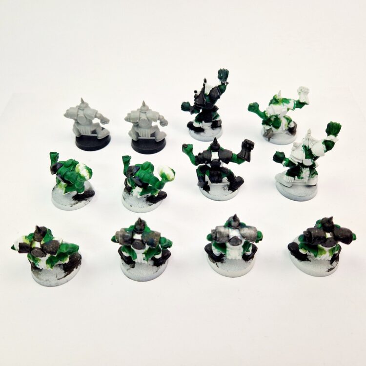 A photo of Blood Bowl miniatures