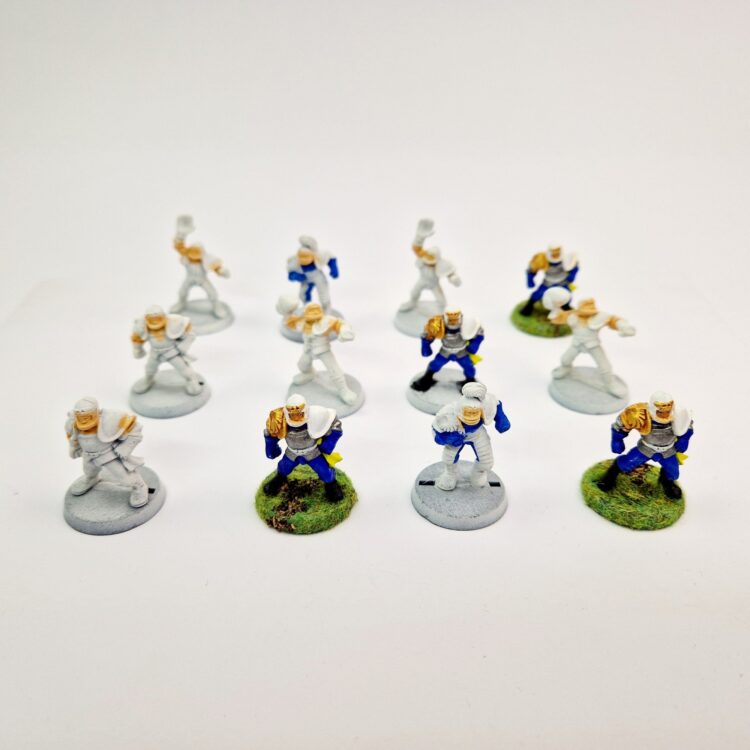 A photo of Blood Bowl miniatures