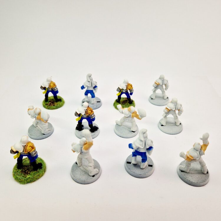 A photo of Blood Bowl miniatures